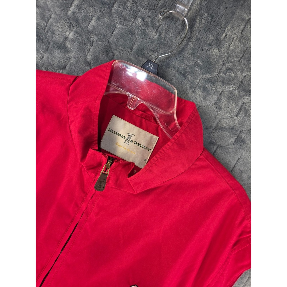 Fairway & Greene NC State Wolfpack Red Golf Vest Quarter Zip Men XL Water Resist